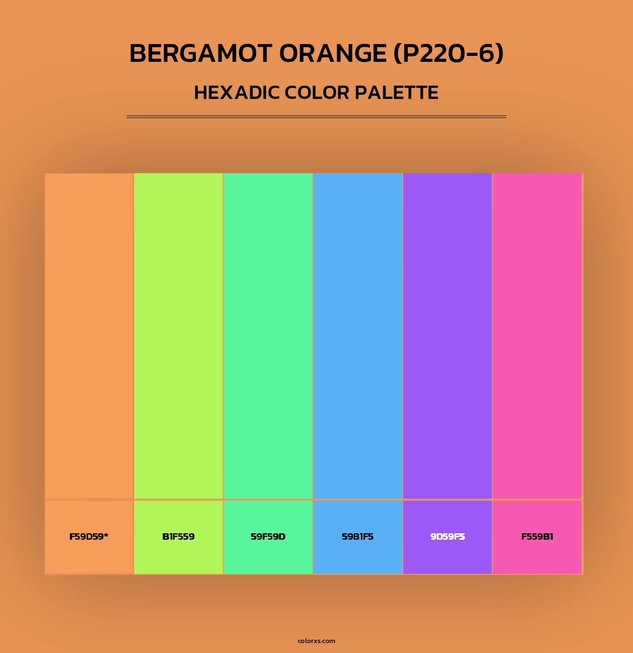 Bergamot Orange (P220-6) - Hexadic Color Palette