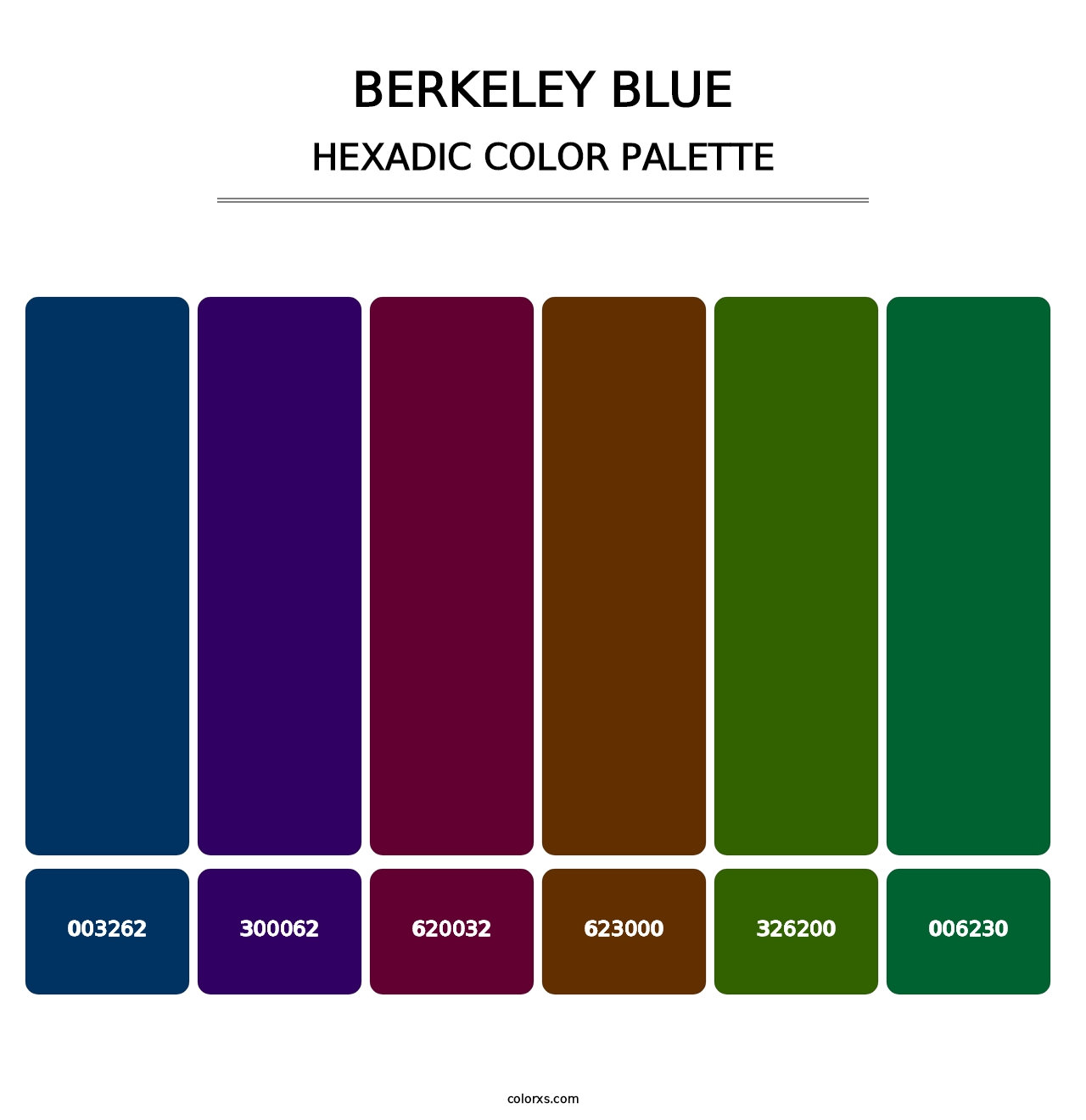 Berkeley Blue - Hexadic Color Palette