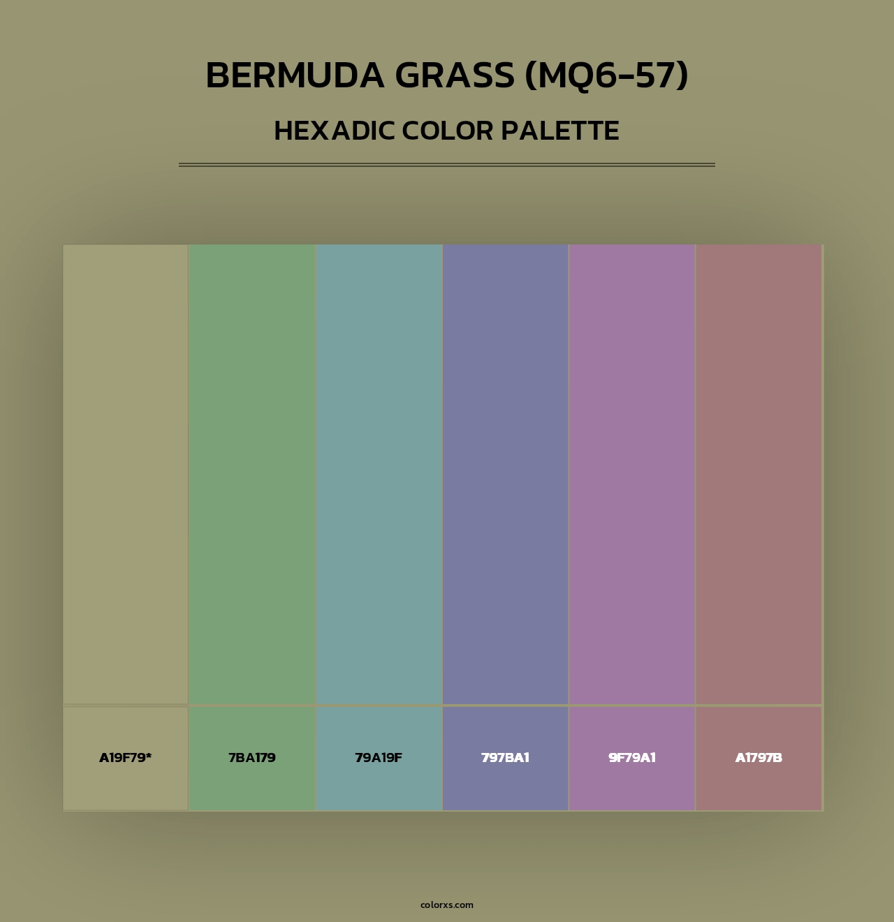 Bermuda Grass (MQ6-57) - Hexadic Color Palette