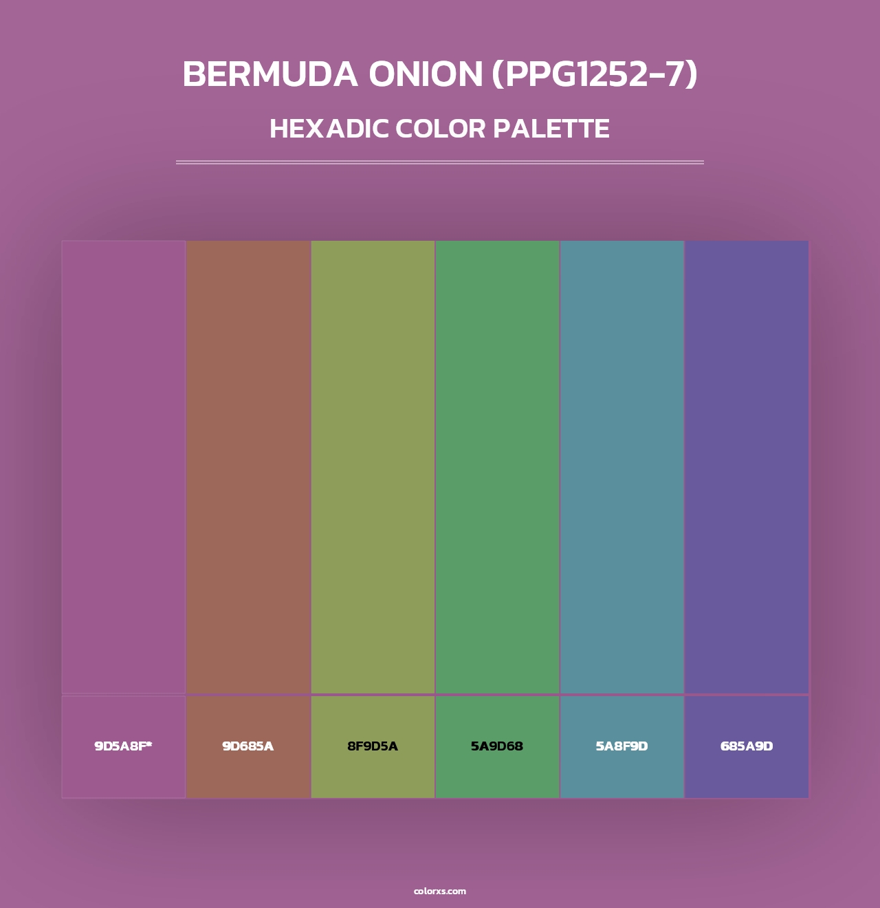 Bermuda Onion (PPG1252-7) - Hexadic Color Palette