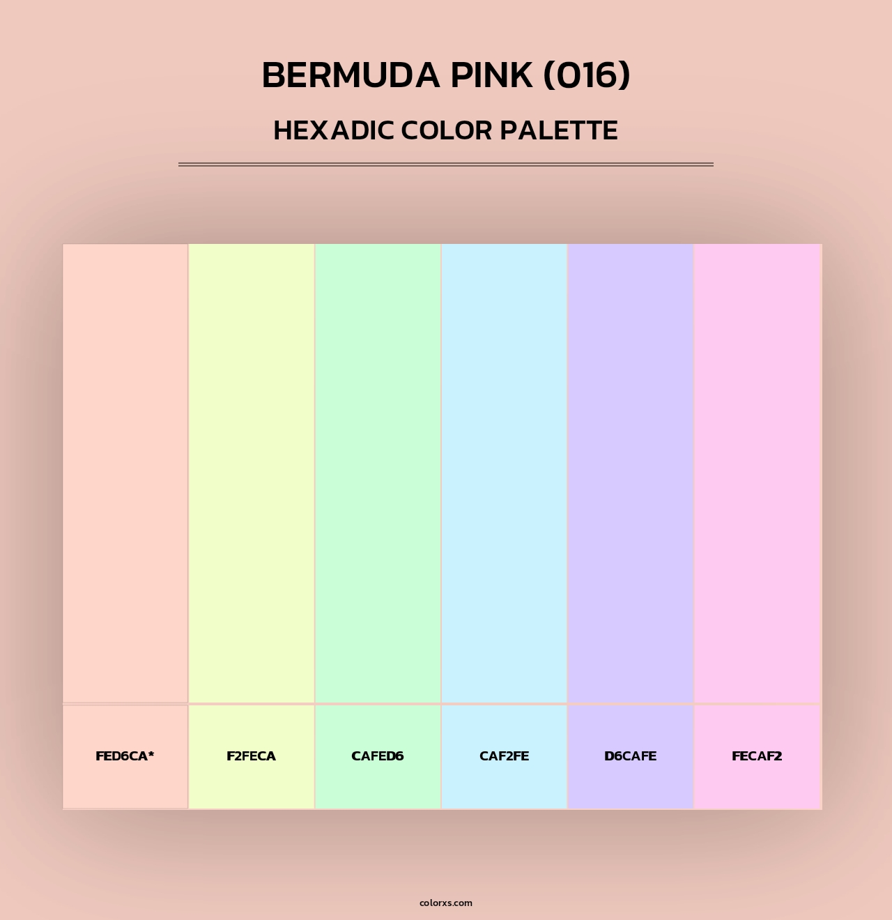 Bermuda Pink (016) - Hexadic Color Palette