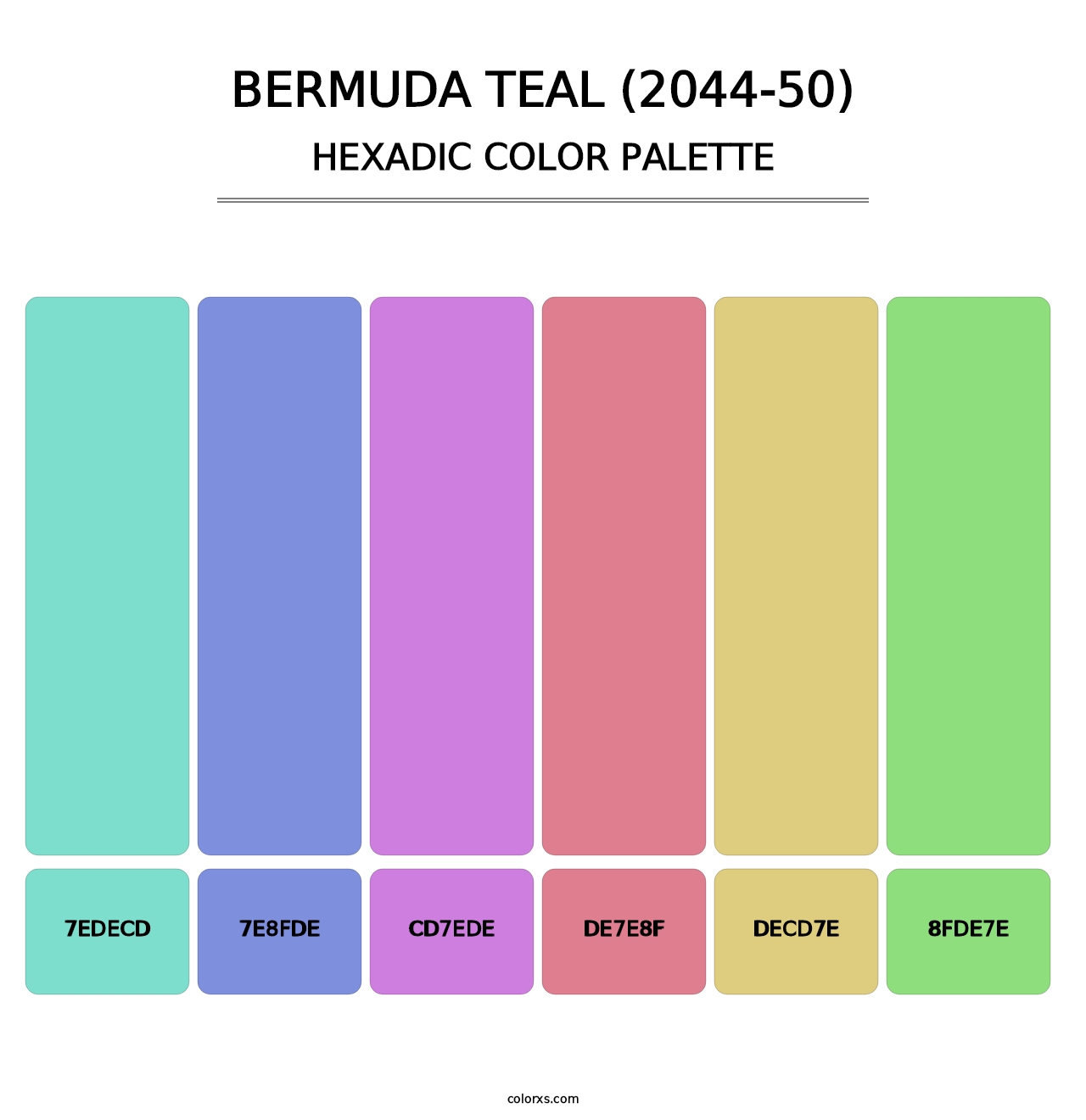 Bermuda Teal (2044-50) - Hexadic Color Palette