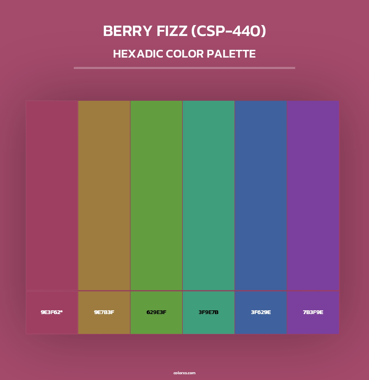 Berry Fizz (CSP-440) - Hexadic Color Palette