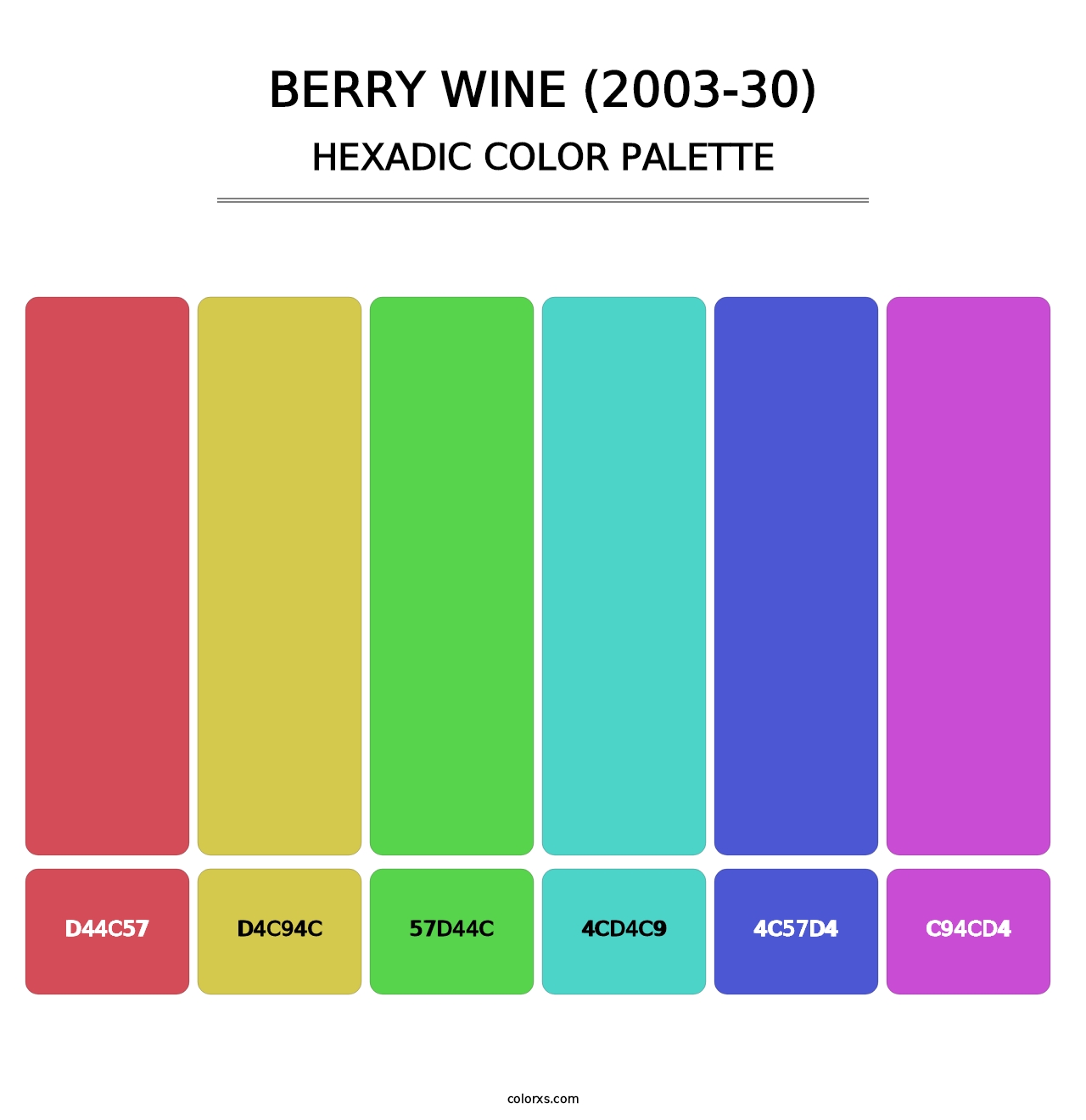 Berry Wine (2003-30) - Hexadic Color Palette