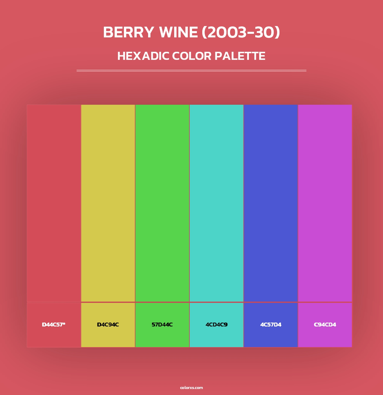 Berry Wine (2003-30) - Hexadic Color Palette