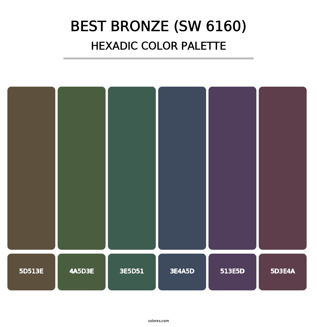 Best Bronze (SW 6160) - Hexadic Color Palette