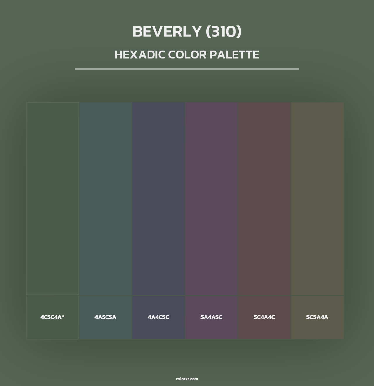 Beverly (310) - Hexadic Color Palette