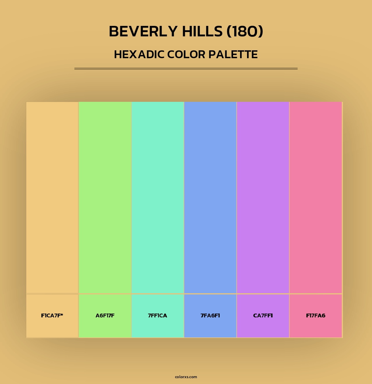 Beverly Hills (180) - Hexadic Color Palette