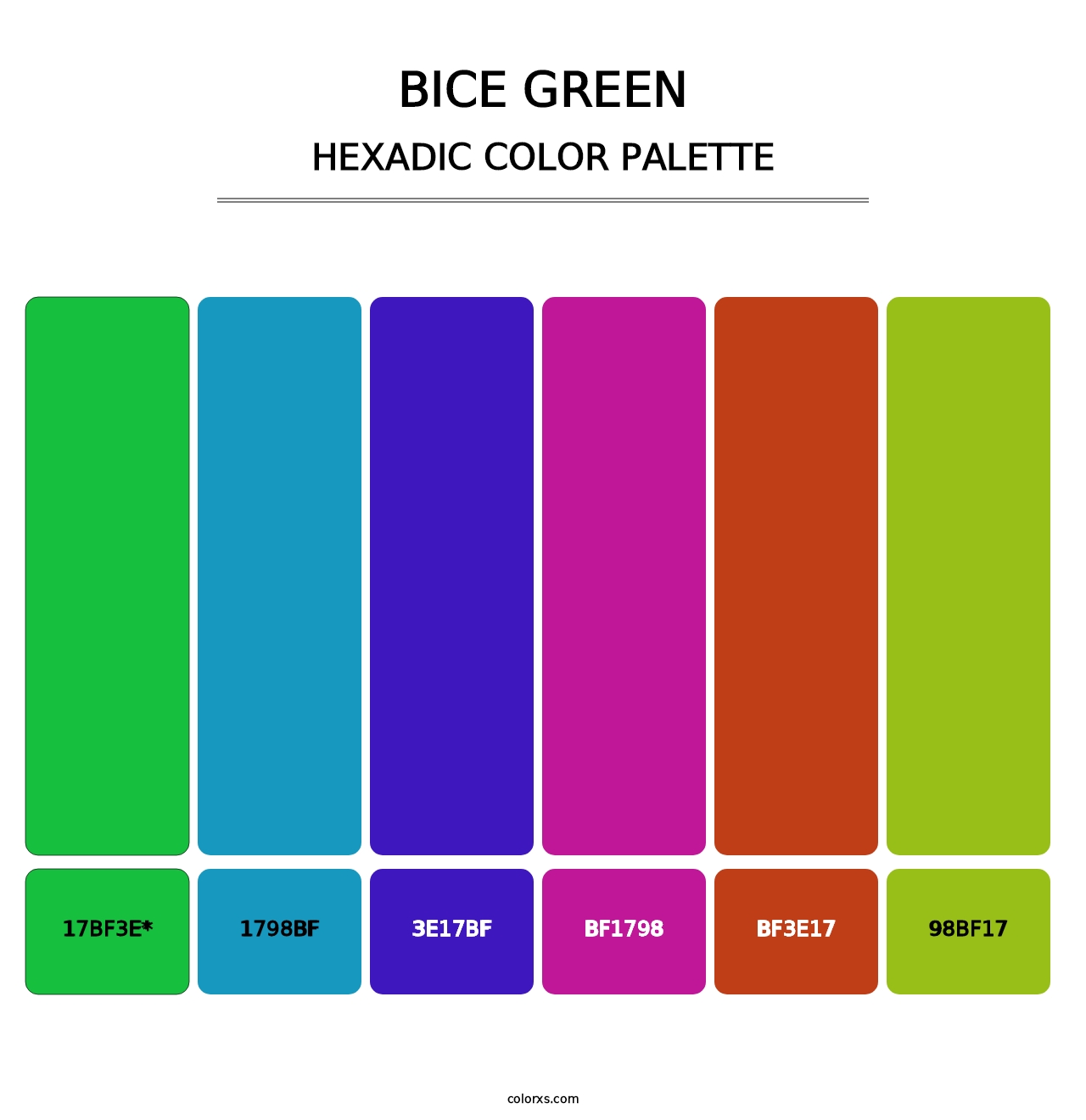 Bice Green - Hexadic Color Palette