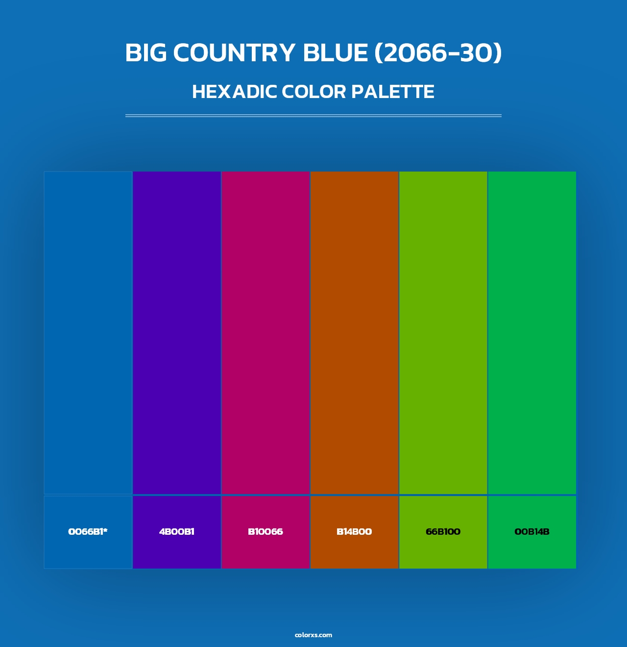 Big Country Blue (2066-30) - Hexadic Color Palette