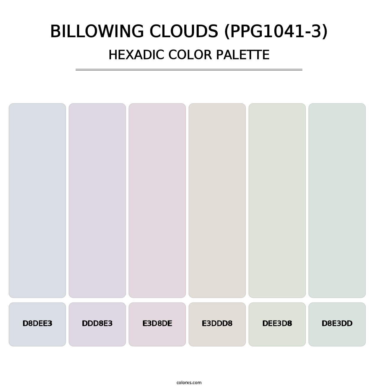 Billowing Clouds (PPG1041-3) - Hexadic Color Palette