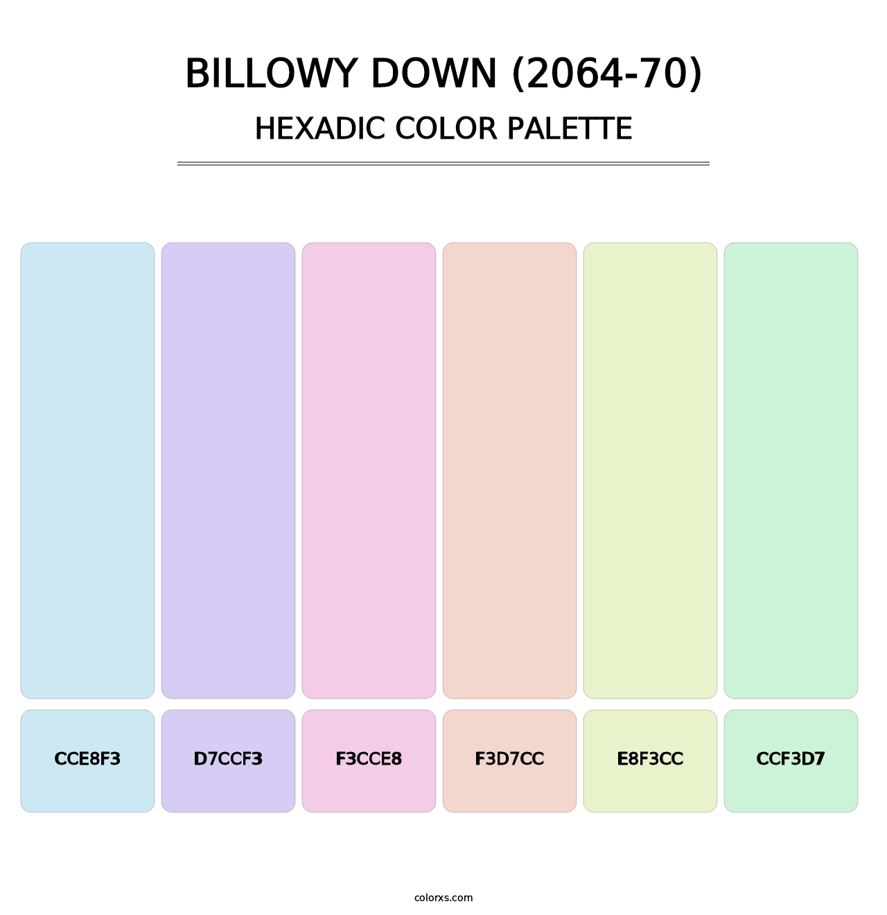 Billowy Down (2064-70) - Hexadic Color Palette