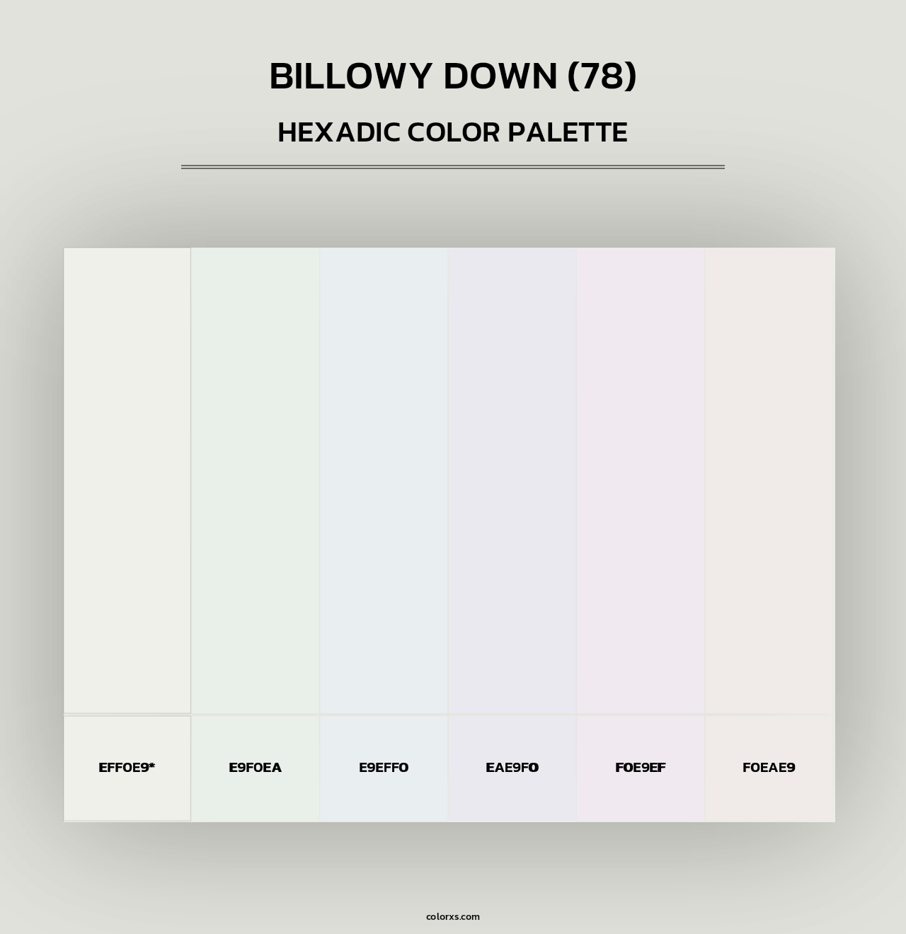 Billowy Down (78) - Hexadic Color Palette