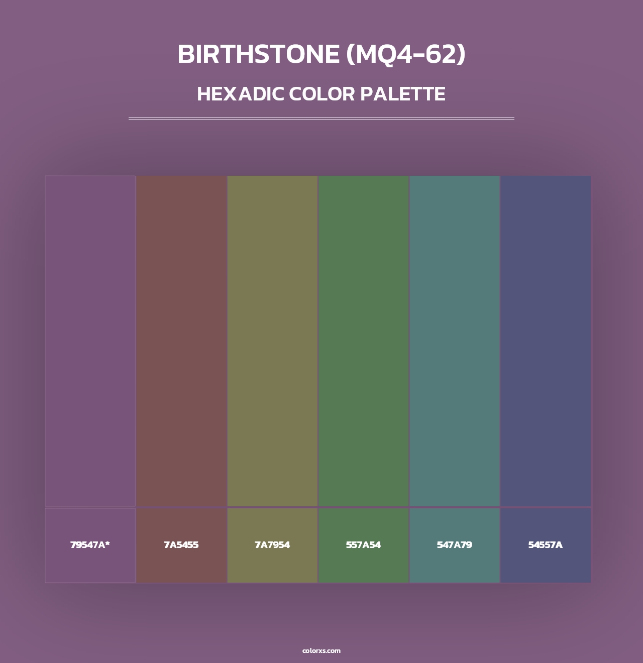 Birthstone (MQ4-62) - Hexadic Color Palette