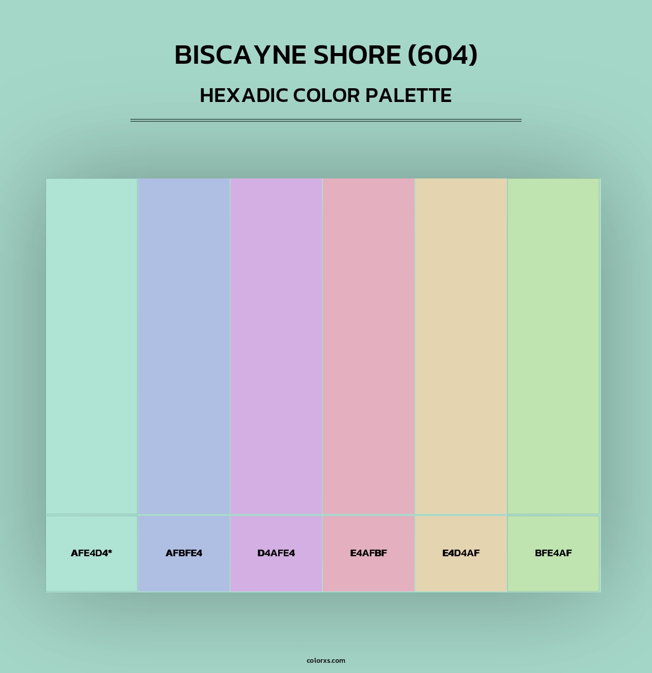 Biscayne Shore (604) - Hexadic Color Palette