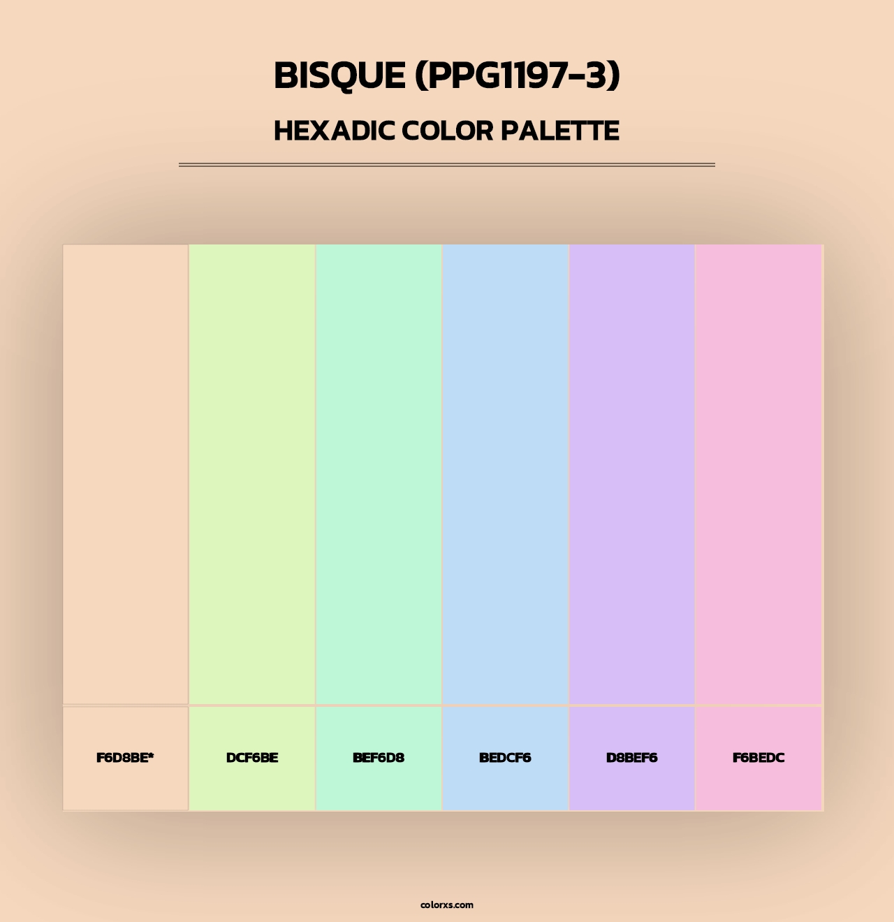 Bisque (PPG1197-3) - Hexadic Color Palette