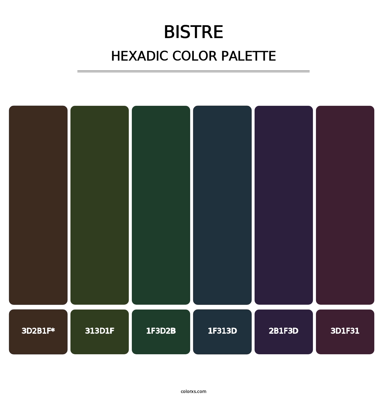 Bistre - Hexadic Color Palette