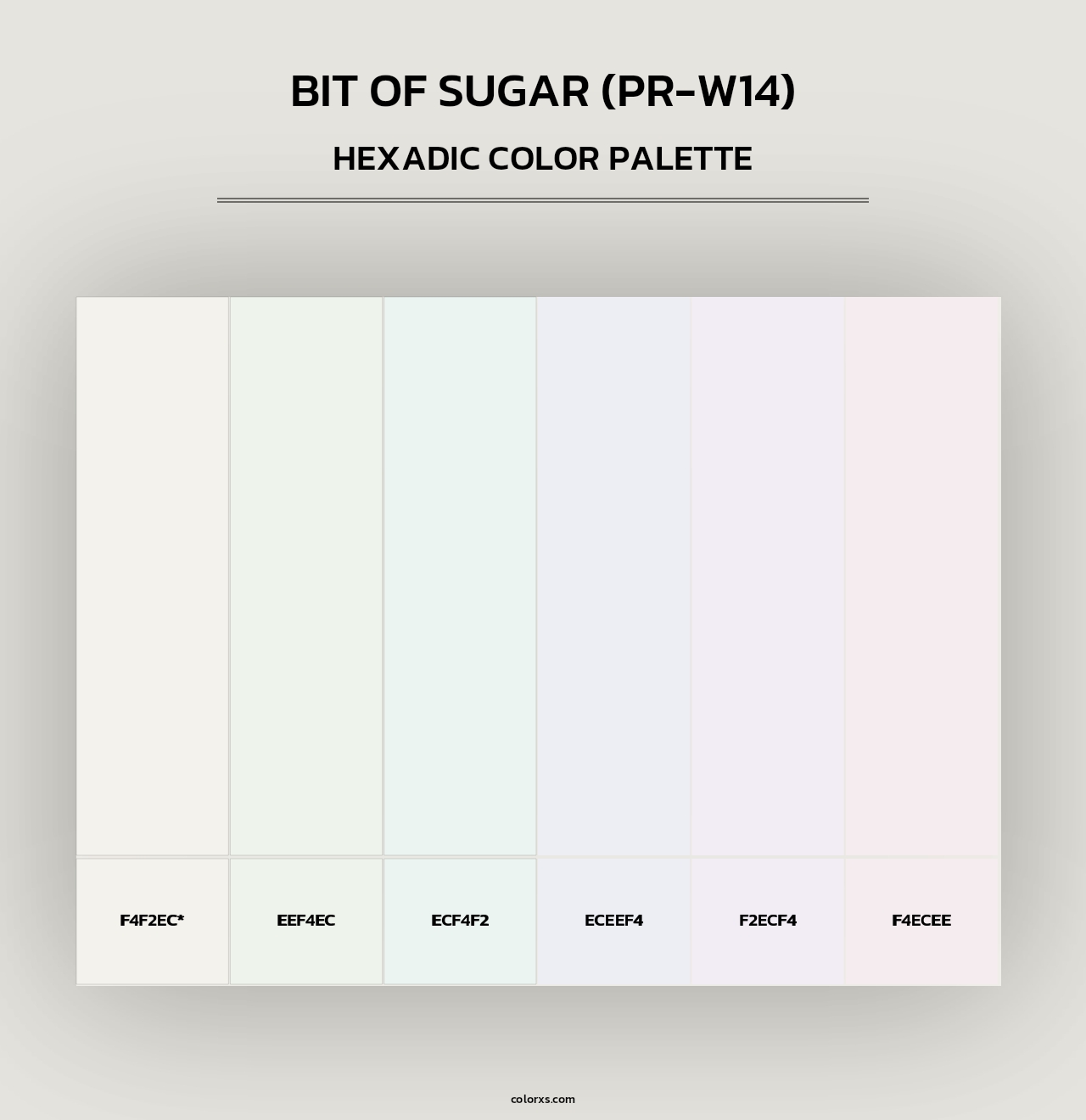 Bit Of Sugar (PR-W14) - Hexadic Color Palette