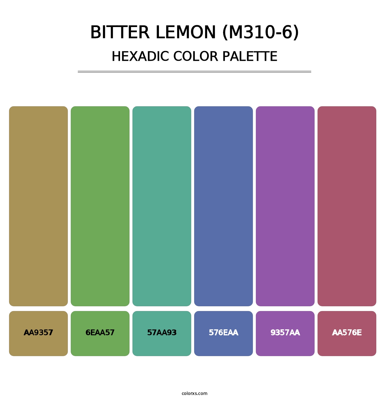 Bitter Lemon (M310-6) - Hexadic Color Palette