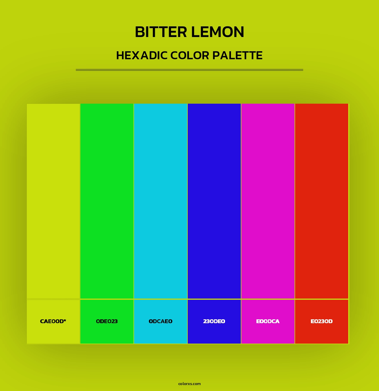 Bitter Lemon - Hexadic Color Palette