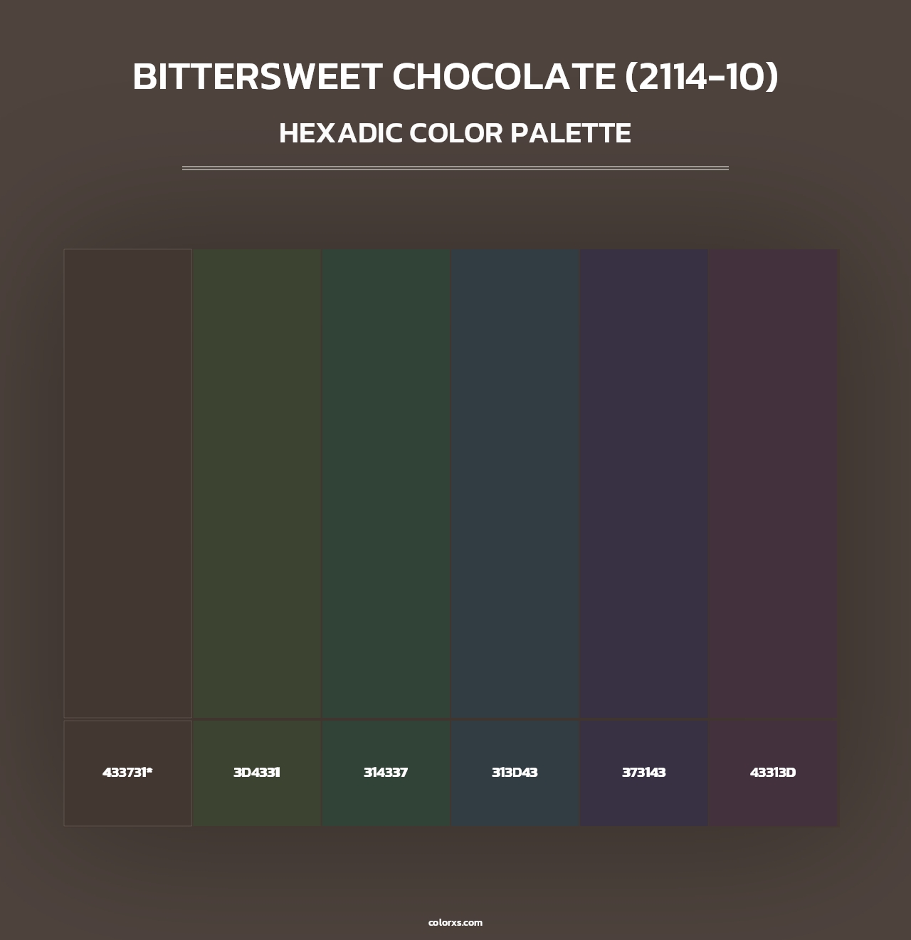 Bittersweet Chocolate (2114-10) - Hexadic Color Palette
