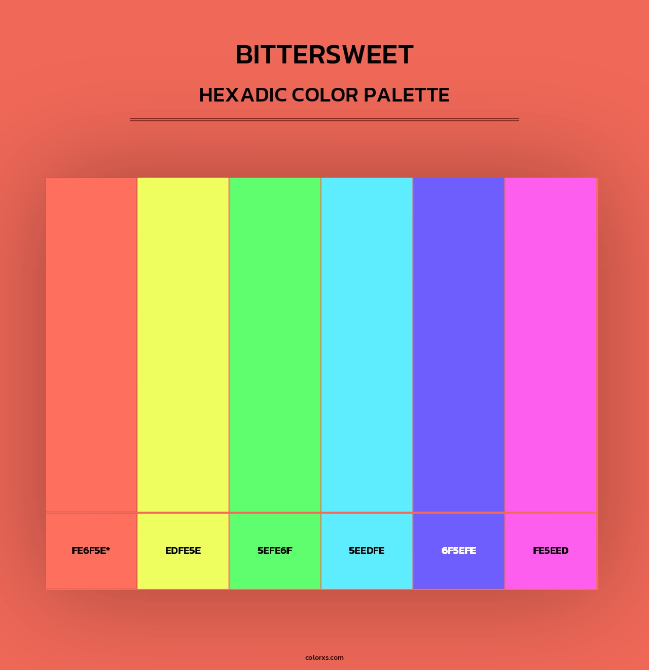 Bittersweet - Hexadic Color Palette