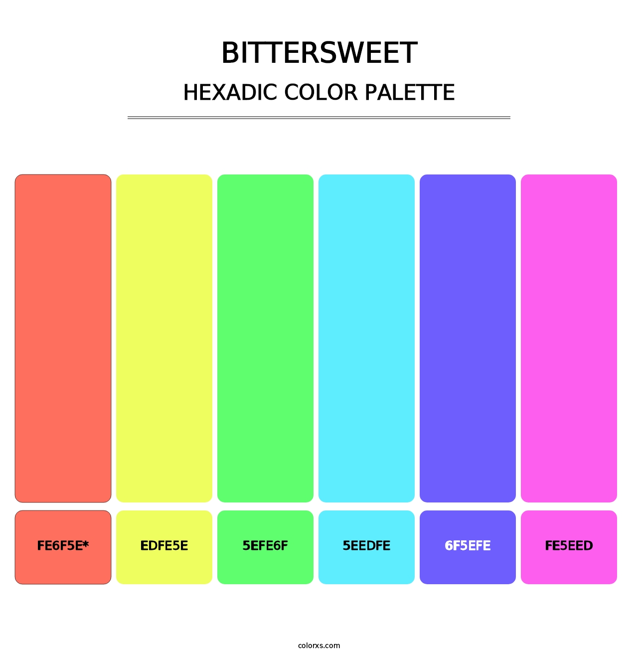 Bittersweet - Hexadic Color Palette