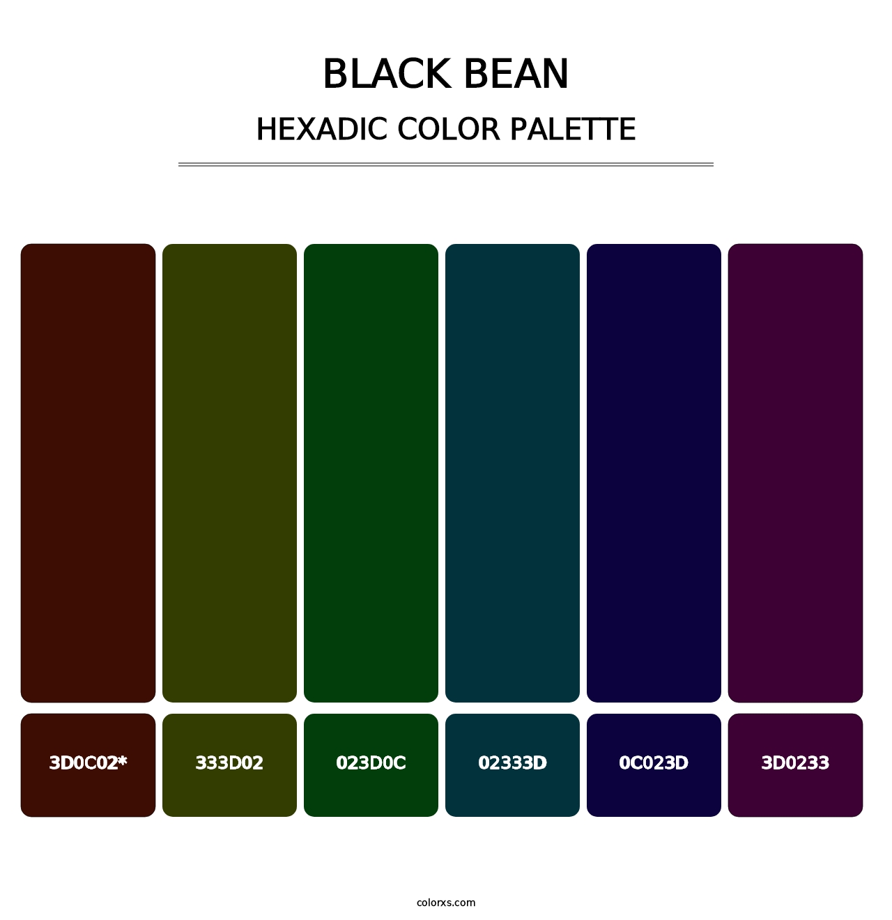 Black Bean - Hexadic Color Palette