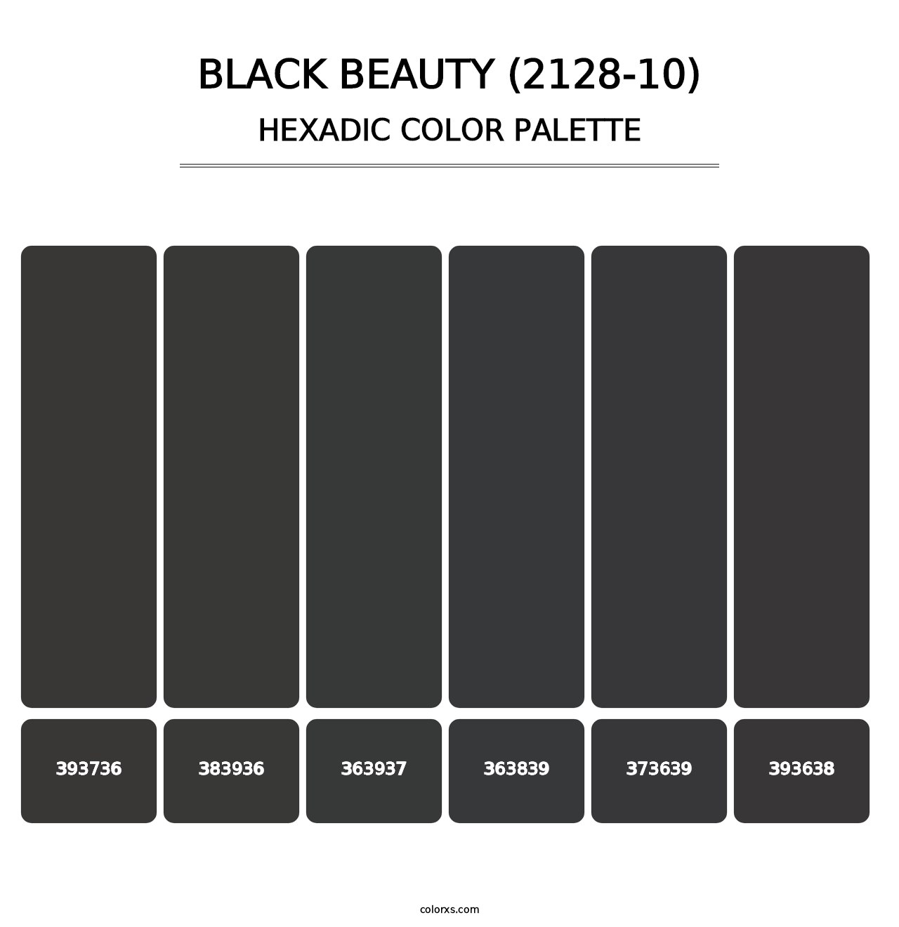 Black Beauty (2128-10) - Hexadic Color Palette