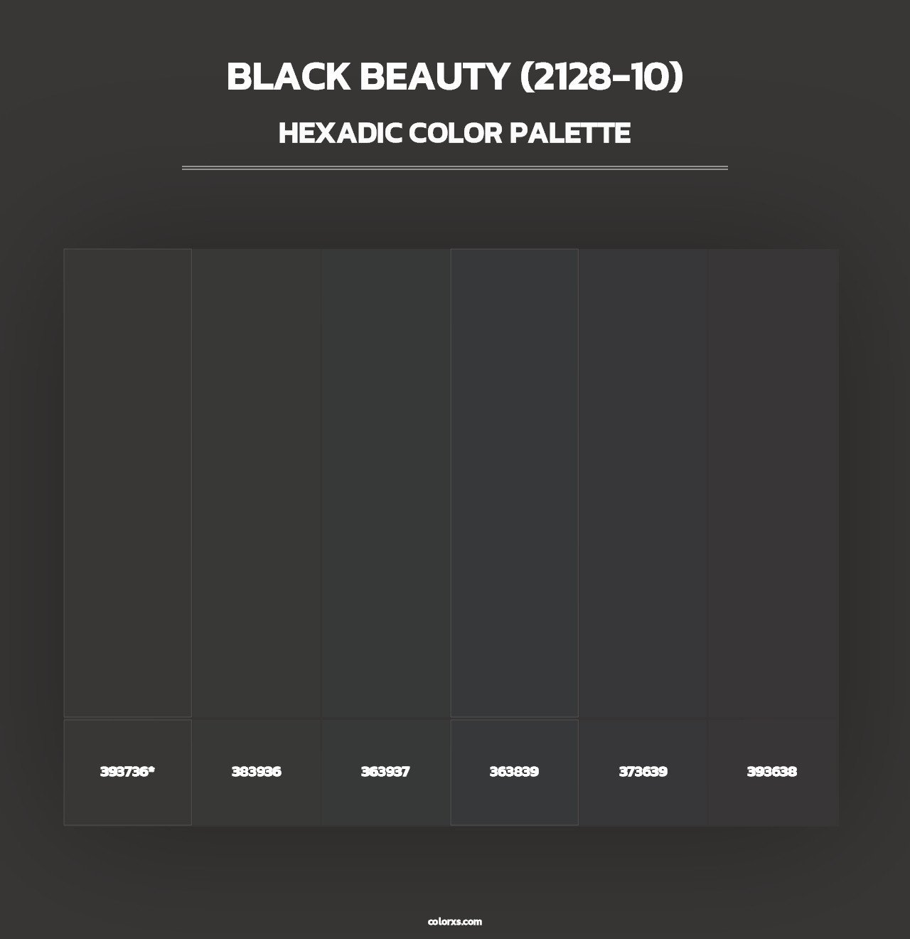 Black Beauty (2128-10) - Hexadic Color Palette