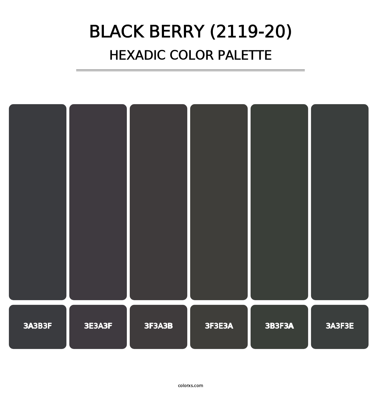 Black Berry (2119-20) - Hexadic Color Palette