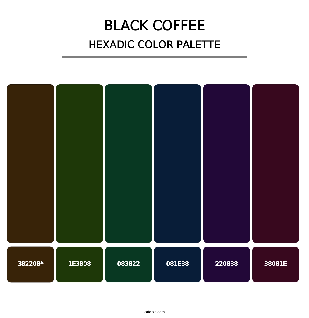 Black Coffee - Hexadic Color Palette