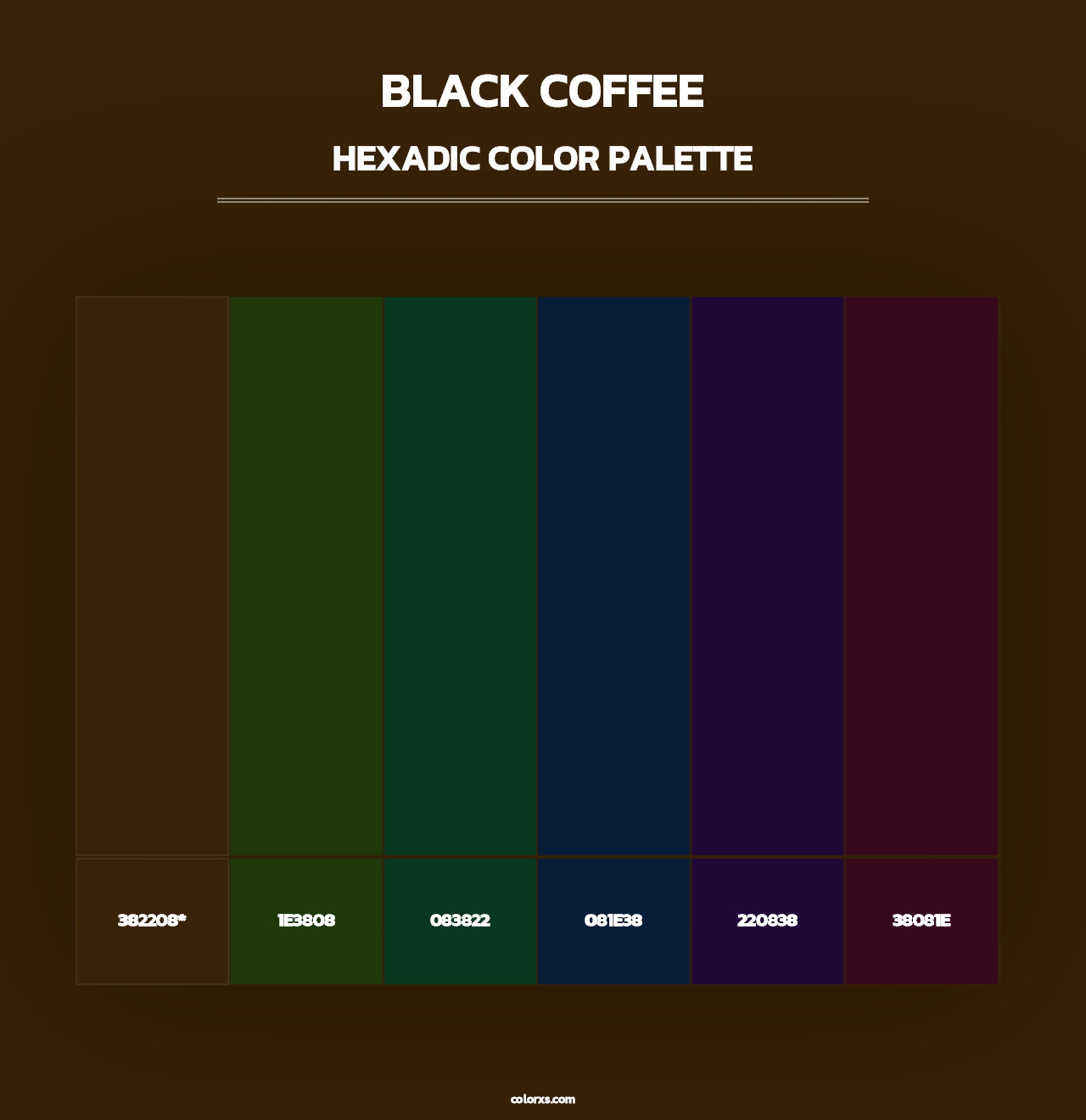 Black Coffee - Hexadic Color Palette