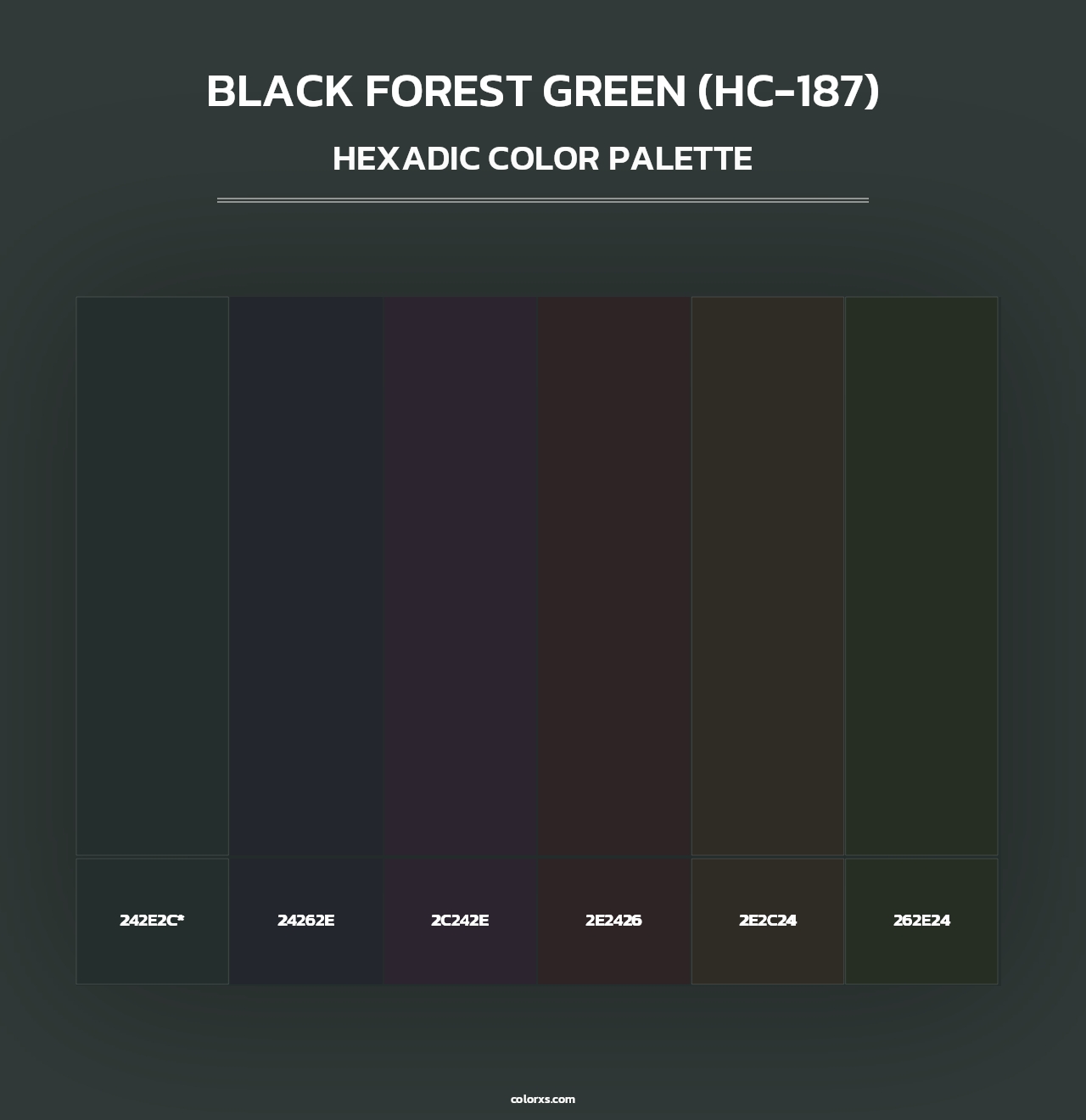 Black Forest Green (HC-187) - Hexadic Color Palette