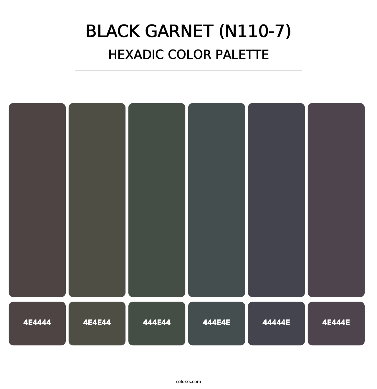 Black Garnet (N110-7) - Hexadic Color Palette