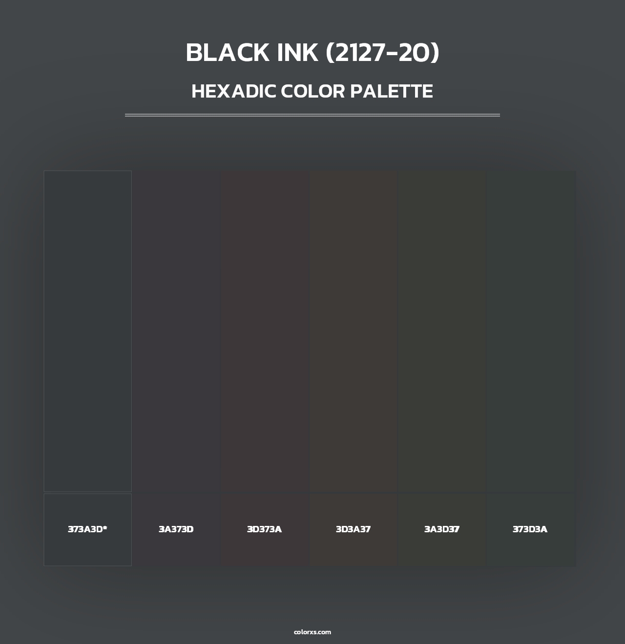 Black Ink (2127-20) - Hexadic Color Palette