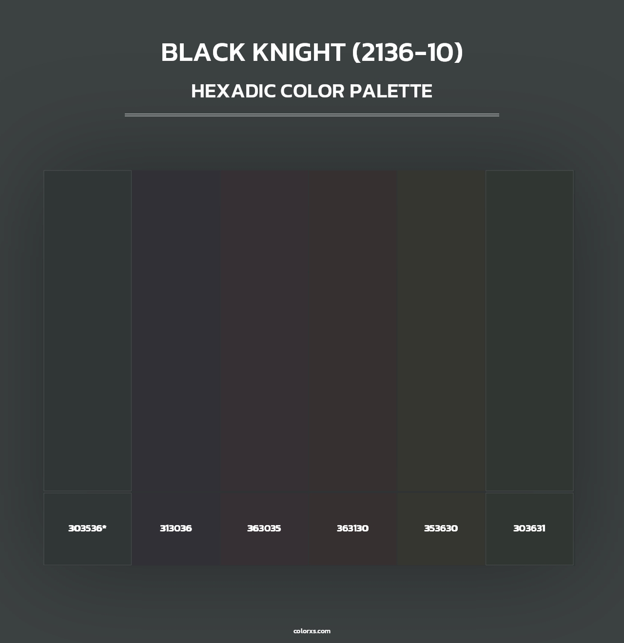 Black Knight (2136-10) - Hexadic Color Palette