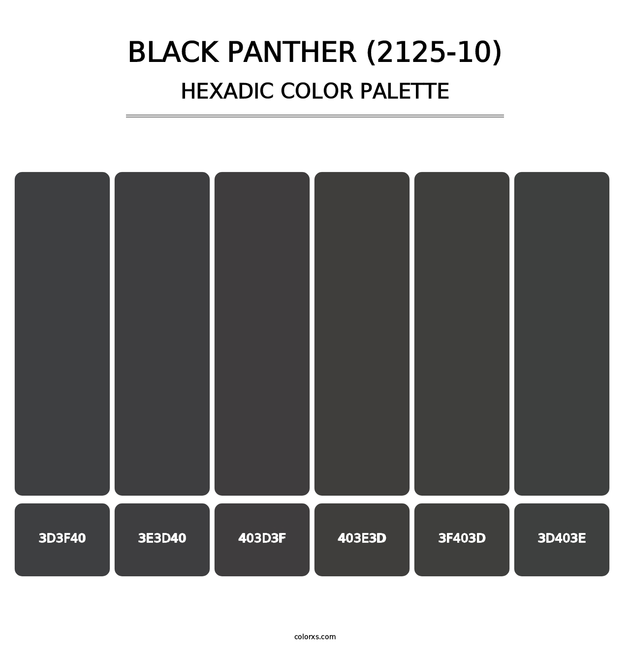 Black Panther (2125-10) - Hexadic Color Palette