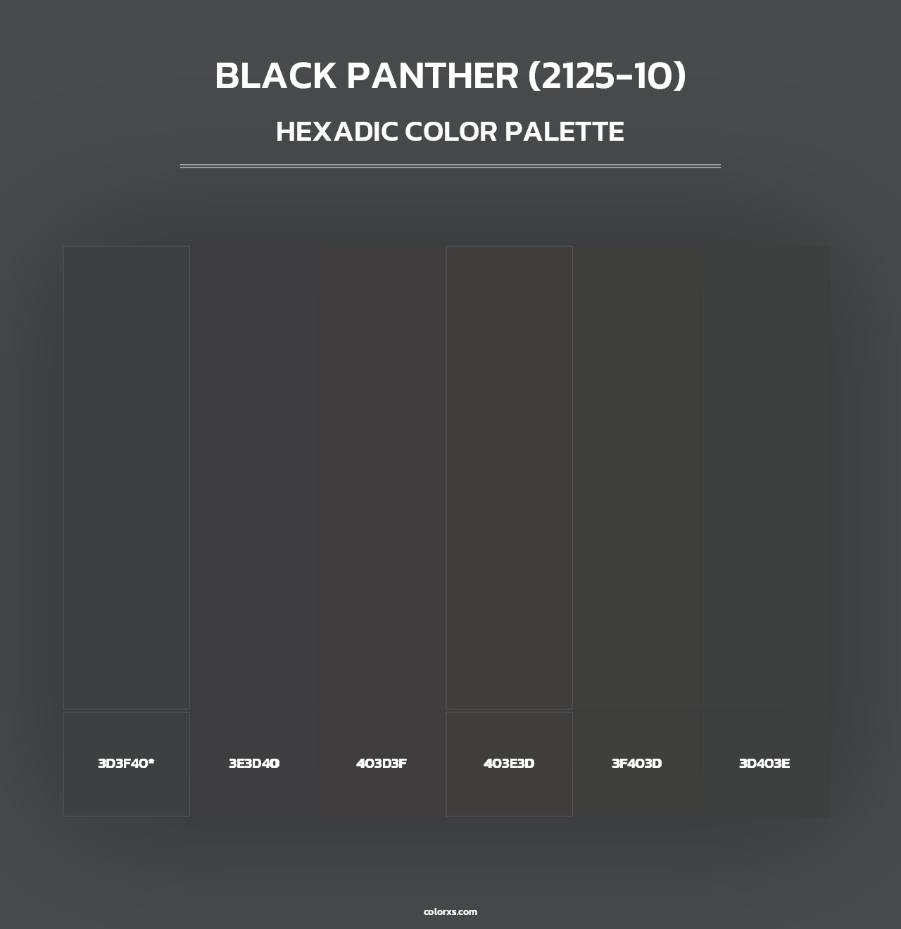 Black Panther (2125-10) - Hexadic Color Palette