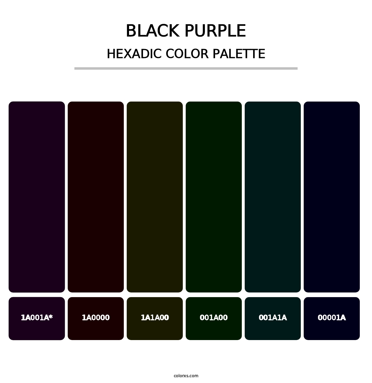 Black Purple - Hexadic Color Palette