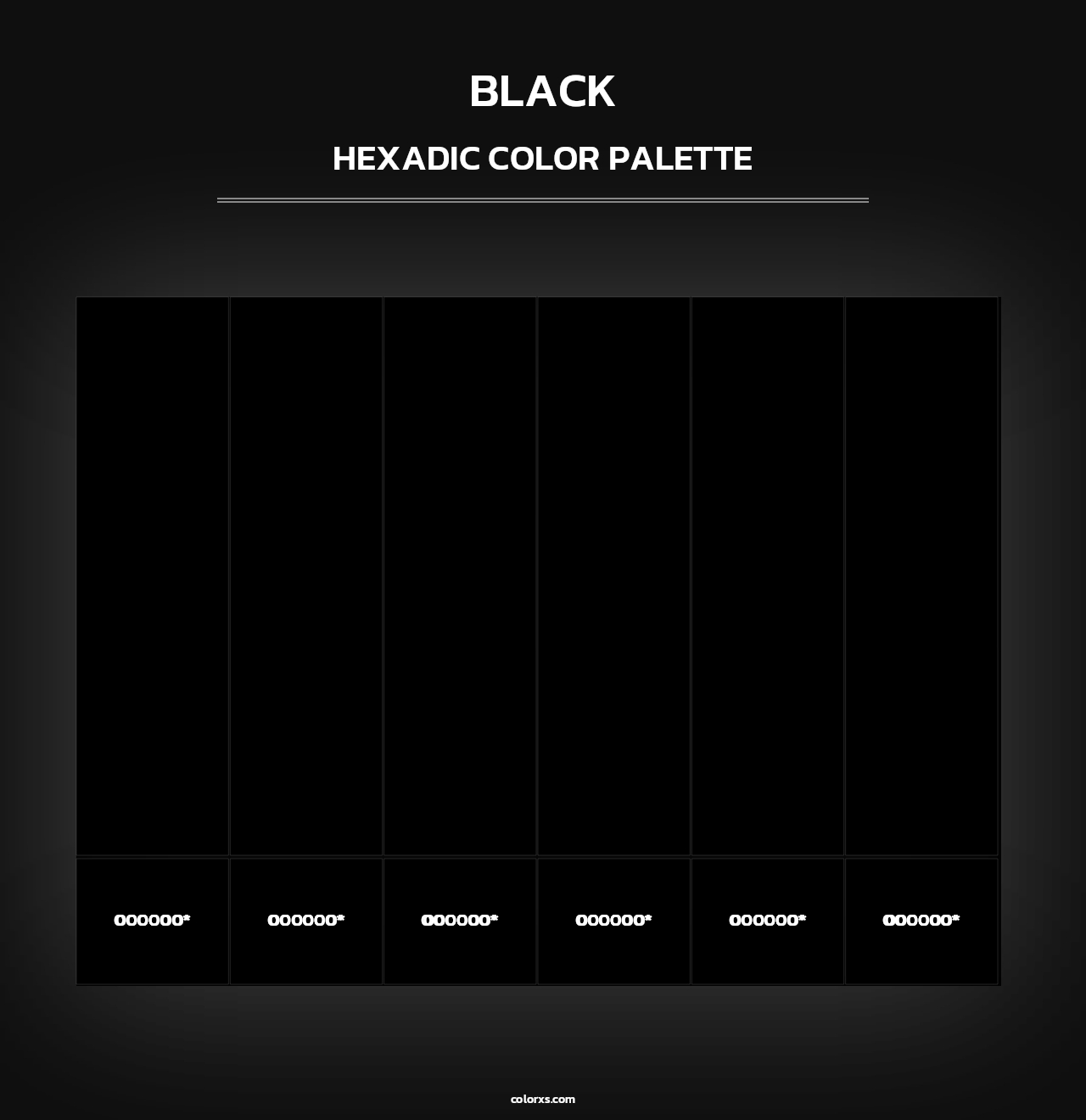 Black - Hexadic Color Palette