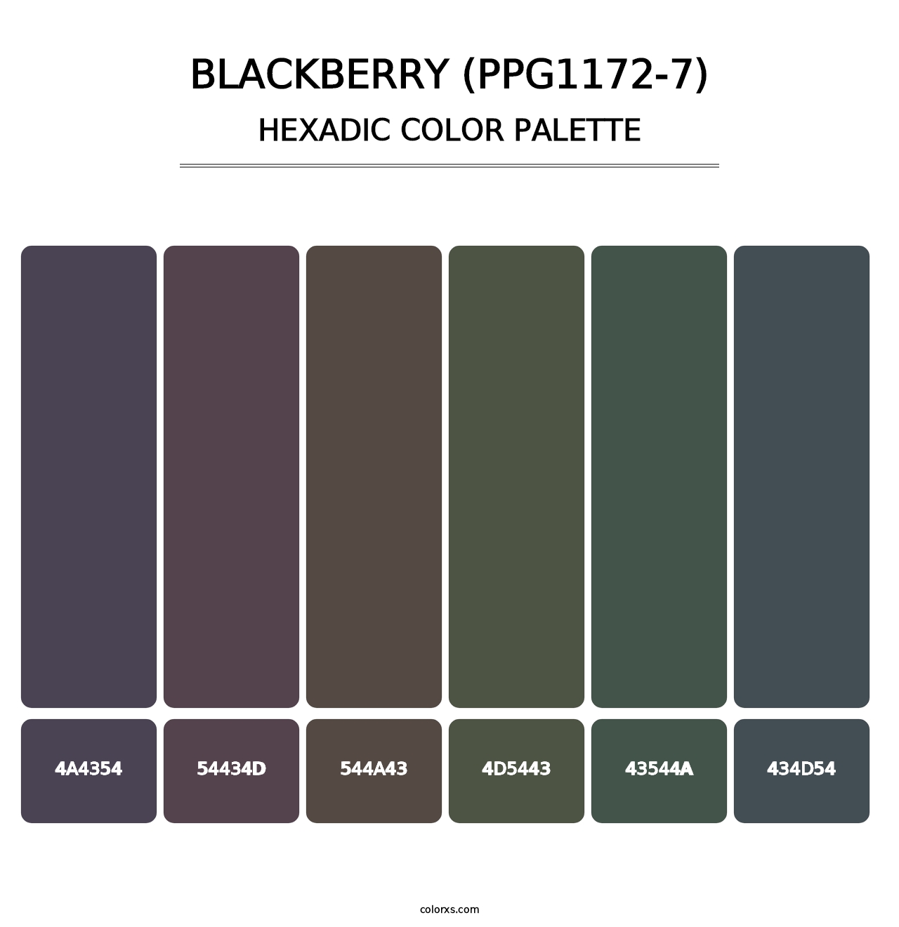 Blackberry (PPG1172-7) - Hexadic Color Palette