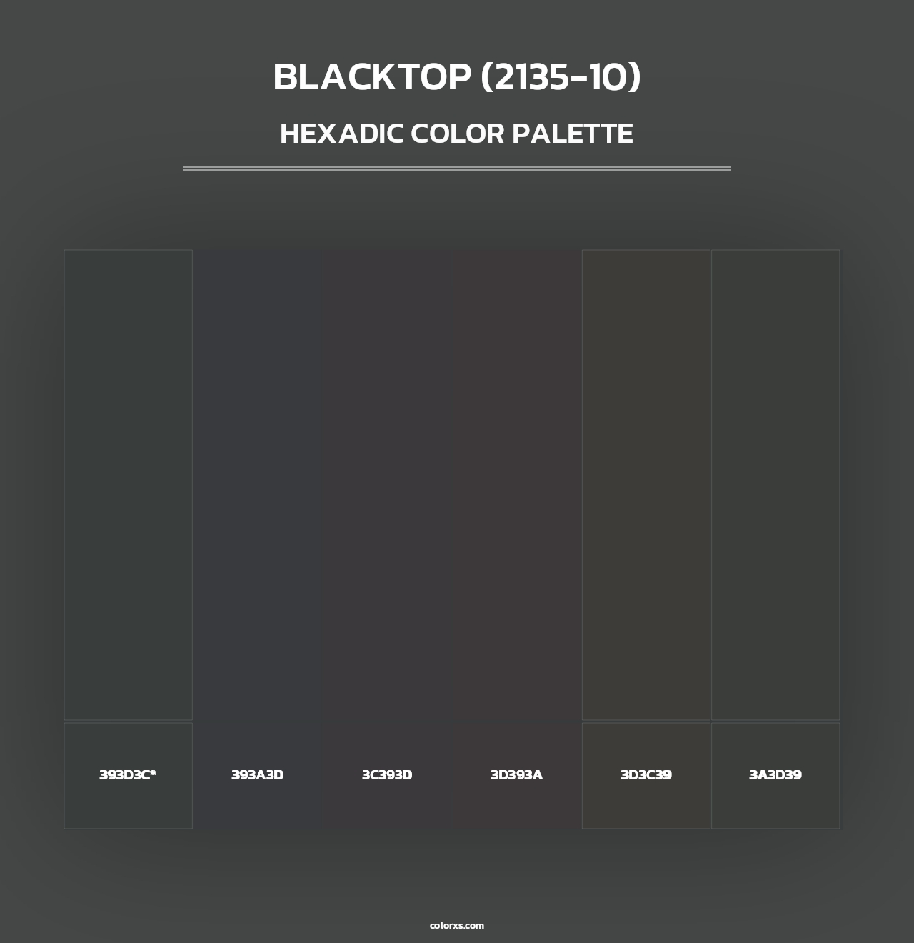 Blacktop (2135-10) - Hexadic Color Palette