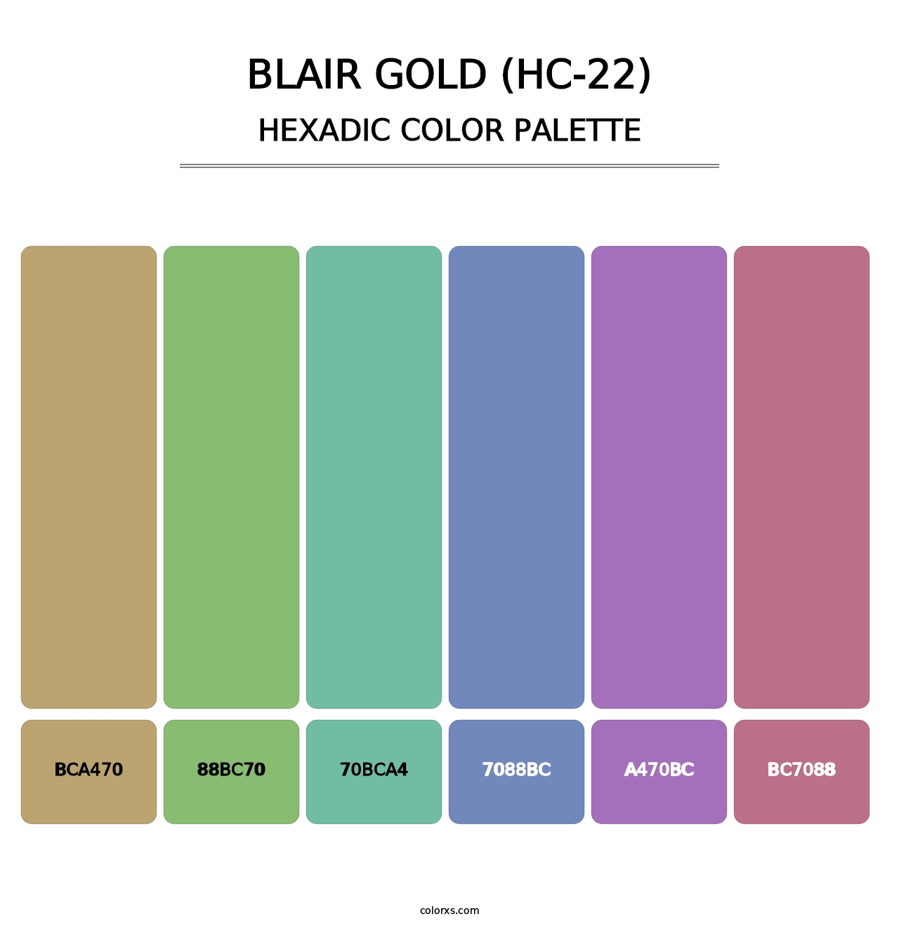 Blair Gold (HC-22) - Hexadic Color Palette