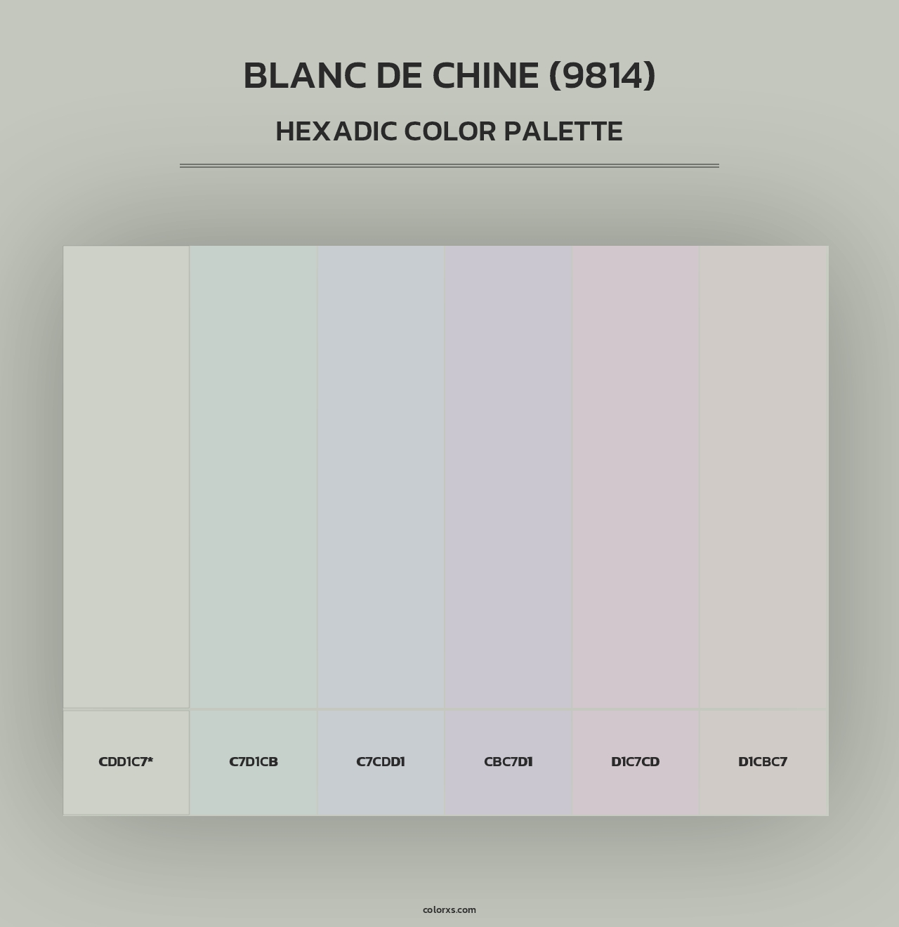 Blanc De Chine (9814) - Hexadic Color Palette