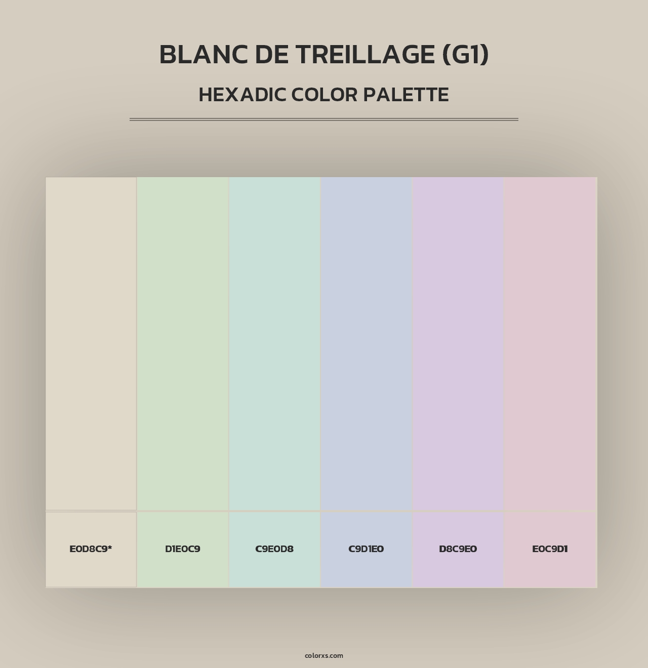 Blanc De Treillage (G1) - Hexadic Color Palette