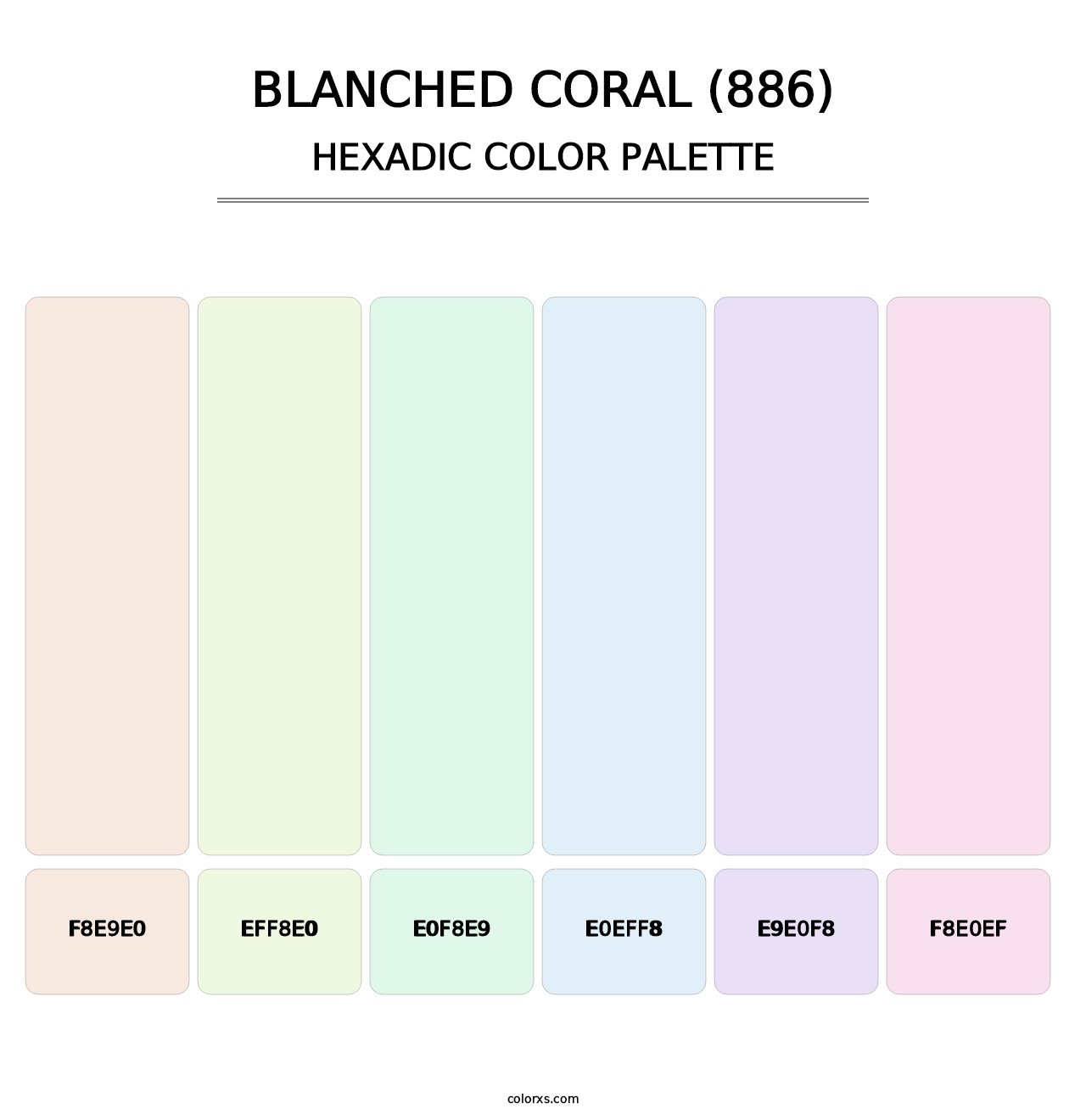 Blanched Coral (886) - Hexadic Color Palette