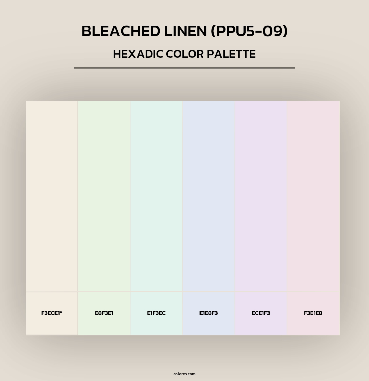 Bleached Linen (PPU5-09) - Hexadic Color Palette