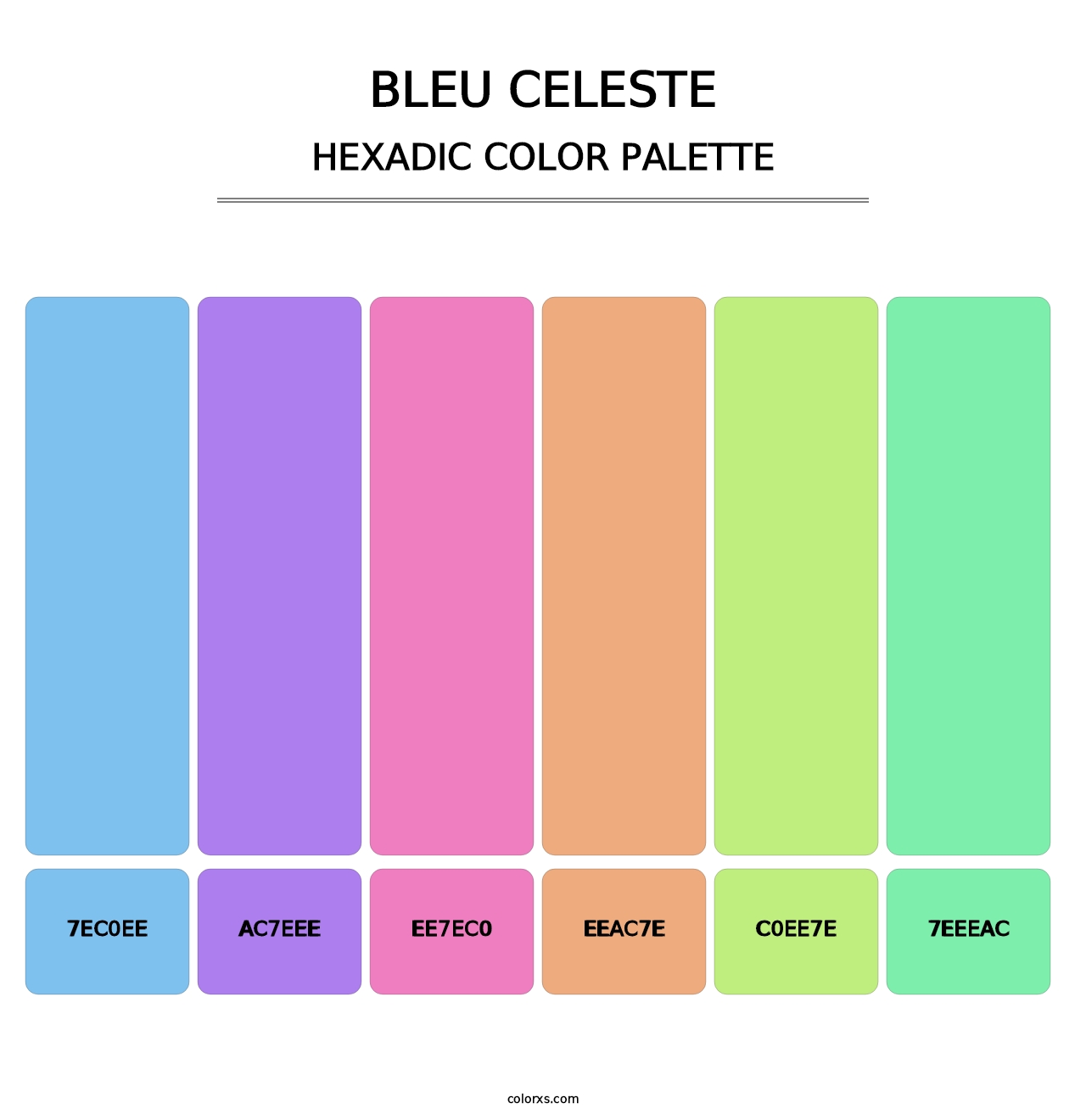 Bleu Celeste - Hexadic Color Palette