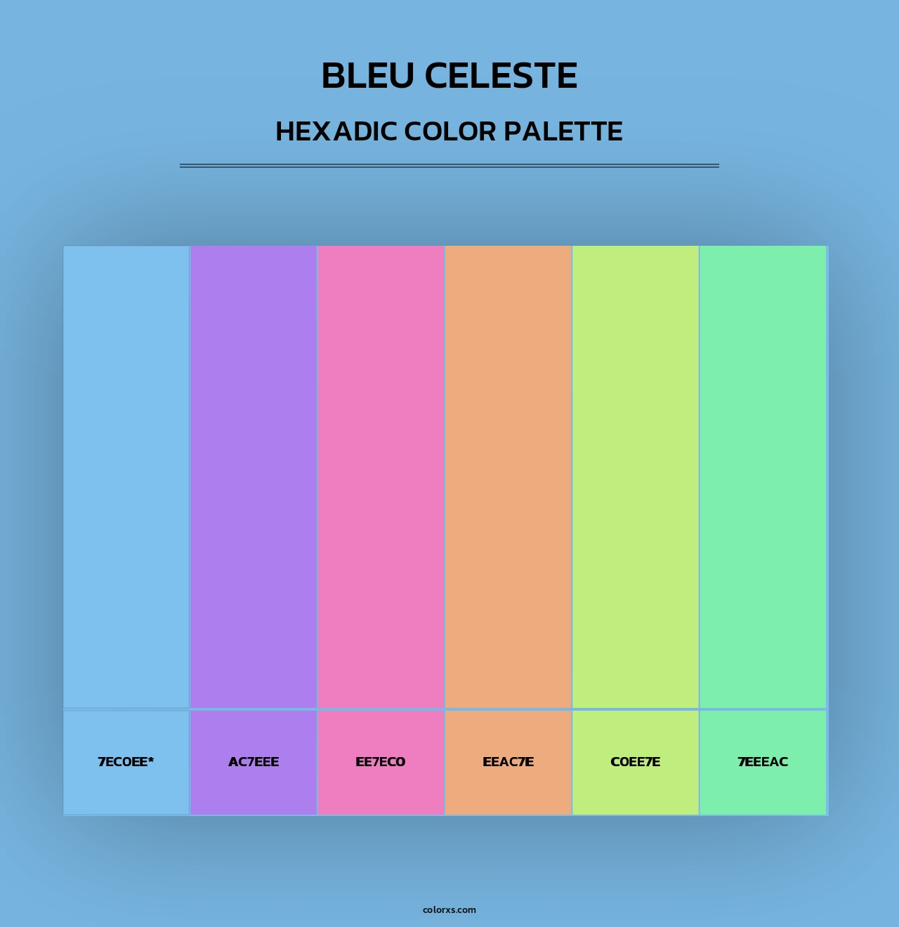 Bleu Celeste - Hexadic Color Palette